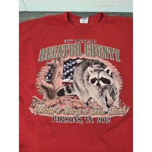 Coon Hunt T Shirt Mens 2XL Red Delta Pro Weight Parsons TN 2012